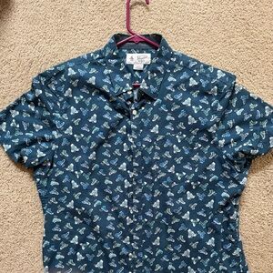 Original Penguin Blue Casual Button Down Shirt